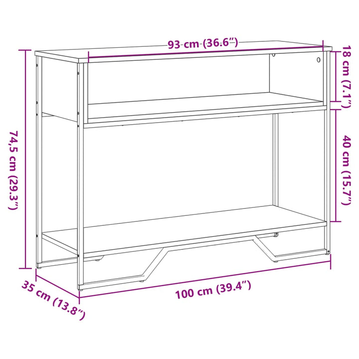 Konsolentisch 100X35X74,5 Cm Holzwerkstoff