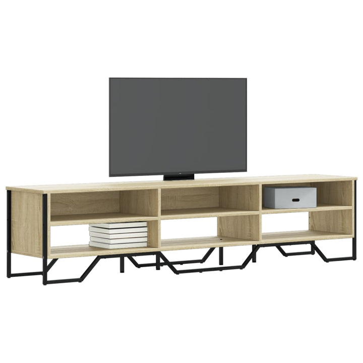 Tv-Schrank Braun Eichen-Optik 122X34X41 Cm Holzwerkstoff