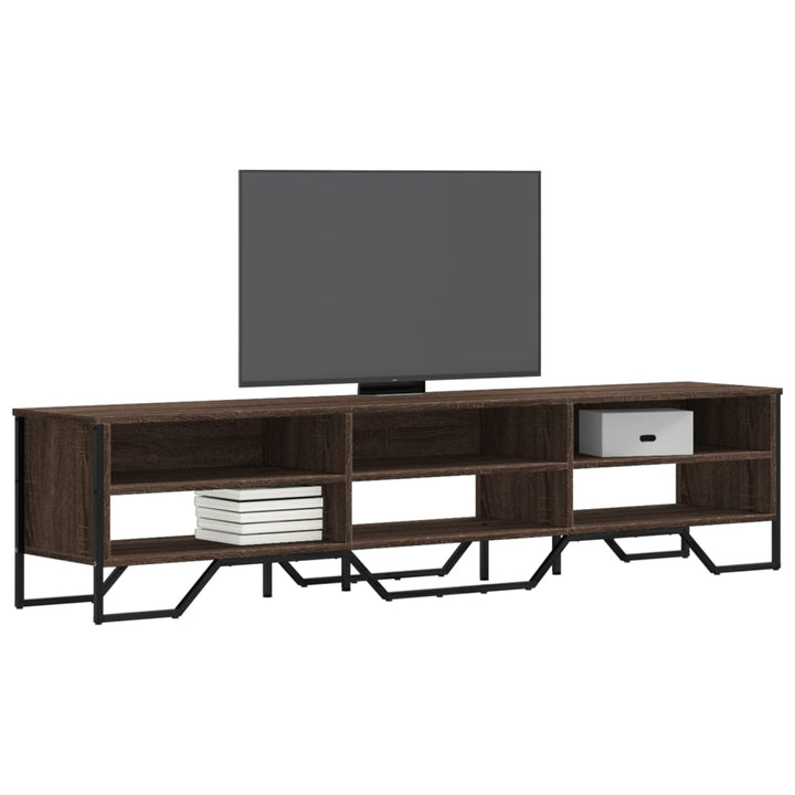 Tv-Schrank Braun Eichen-Optik 122X34X41 Cm Holzwerkstoff