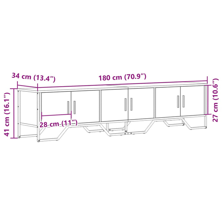 Tv-Schrank 180X34X41 Cm Holzwerkstoff