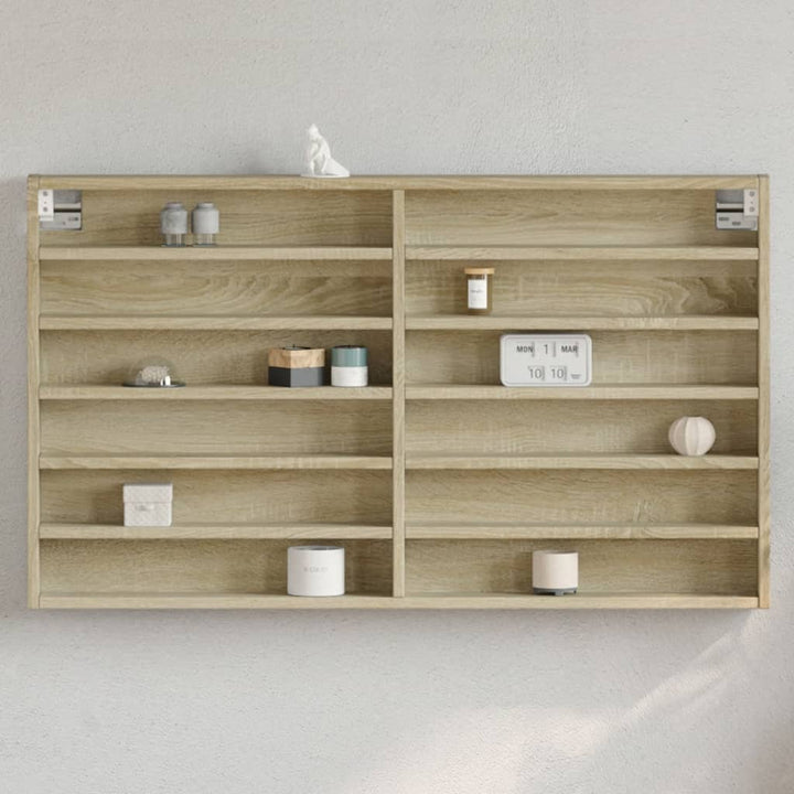 Vitrinenschrank Sonoma-Eiche 100X8,5X50 Cm Holzwerkstoff