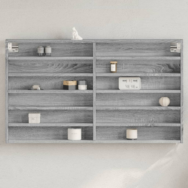 Vitrinenschrank Sonoma-Eiche 100X8,5X50 Cm Holzwerkstoff