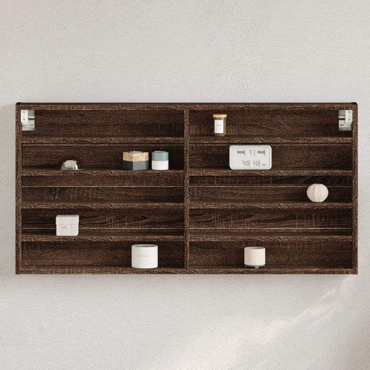 Vitrinenschrank Sonoma-Eiche 100X8,5X50 Cm Holzwerkstoff