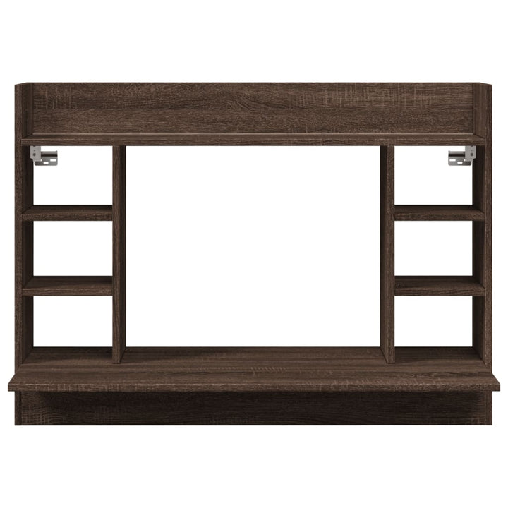 Wand-Schreibtisch Braun Eichen-Optik 105X48X75 Cm Holzwerkstoff