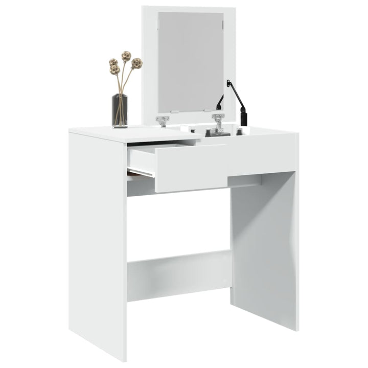 Schminktisch Mit Spiegel Braun Eichen-Optik 73X46,5X120 Cm