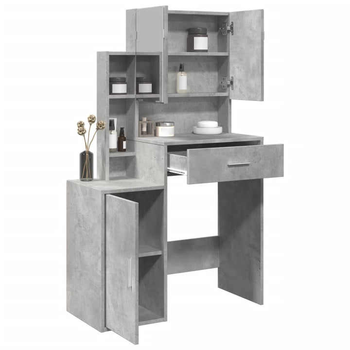 Schminktisch Mit Schrank -Eiche 80X35X132 Cm