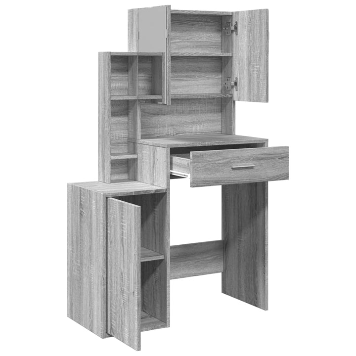 Schminktisch Mit Schrank -Eiche 80X35X132 Cm