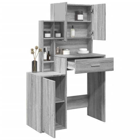 Schminktisch Mit Schrank -Eiche 80X35X132 Cm