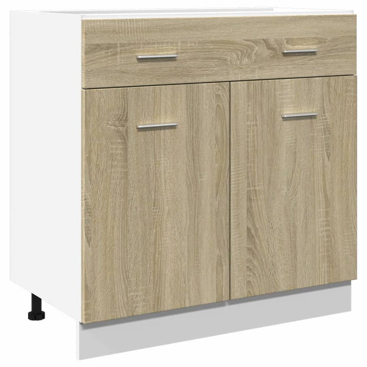 Schubunterschrank Sonoma-Eiche 80X46X81,5 Cm Holzwerkstoff Sonoma Eiche