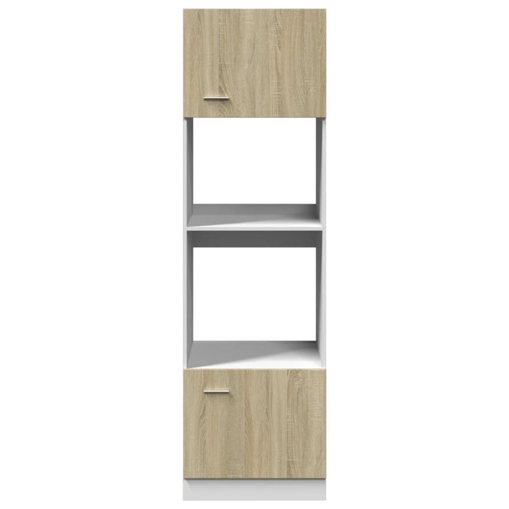 Mikrowellenumbauschrank Sonoma-Eiche 60X57X207 Cm Holzwerkstoff Sonoma Eiche