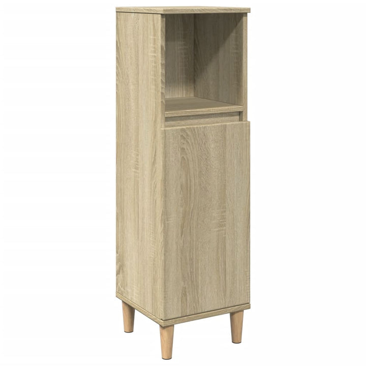 Badschrank Sonoma-Eiche 30X30X100 Cm Holzwerkstoff