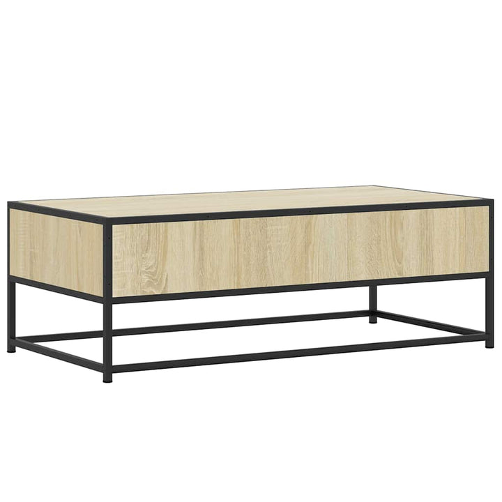 Couchtisch Sonoma-Eiche 100X50X35 Cm Holzwerkstoff Und Metall