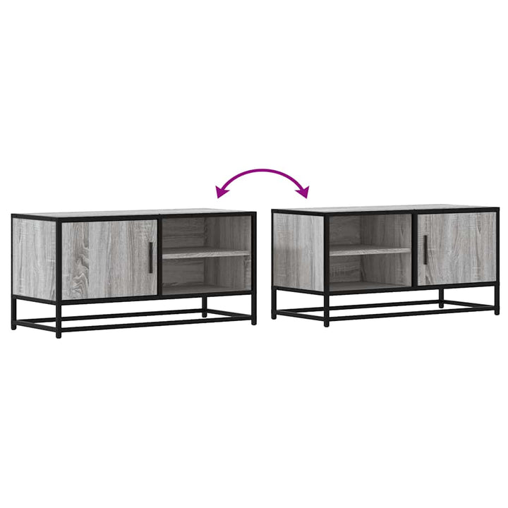 Tv-Schrank 80X34,5X40 Cm Holzwerkstoff Und Metall