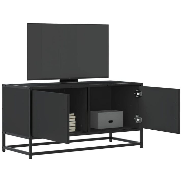 Tv-Schrank 80X34,5X40 Cm Holzwerkstoff Und Metall