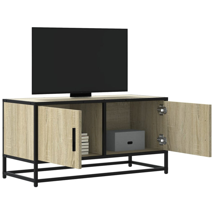 Tv-Schrank 80X34,5X40 Cm Holzwerkstoff Und Metall