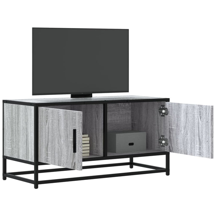 Tv-Schrank 80X34,5X40 Cm Holzwerkstoff Und Metall