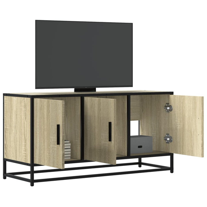 Tv-Schrank 100X35X50 Cm Holzwerkstoff Und Metall