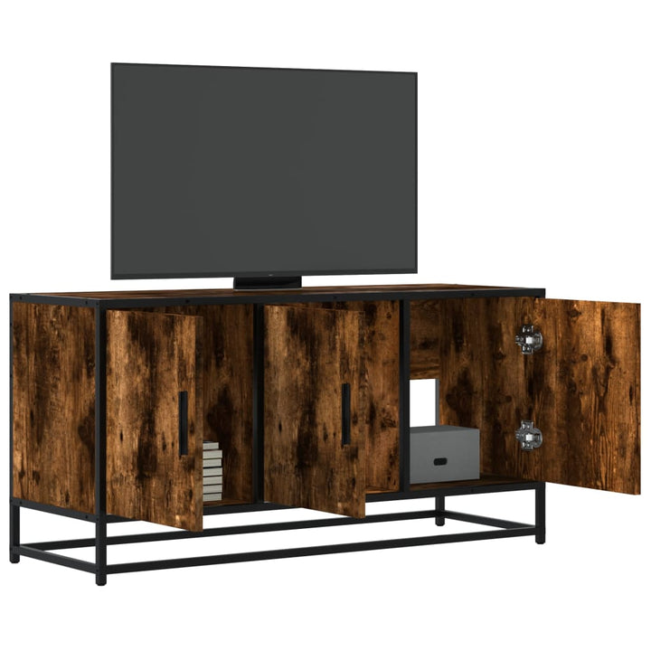 Tv-Schrank 100X35X50 Cm Holzwerkstoff Und Metall