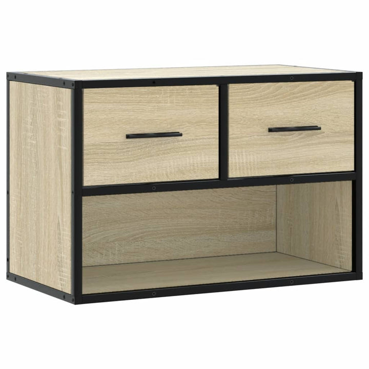 Tv-Schrank Sonoma-Eiche 60X31X39,5 Cm Holzwerkstoff Und Metall