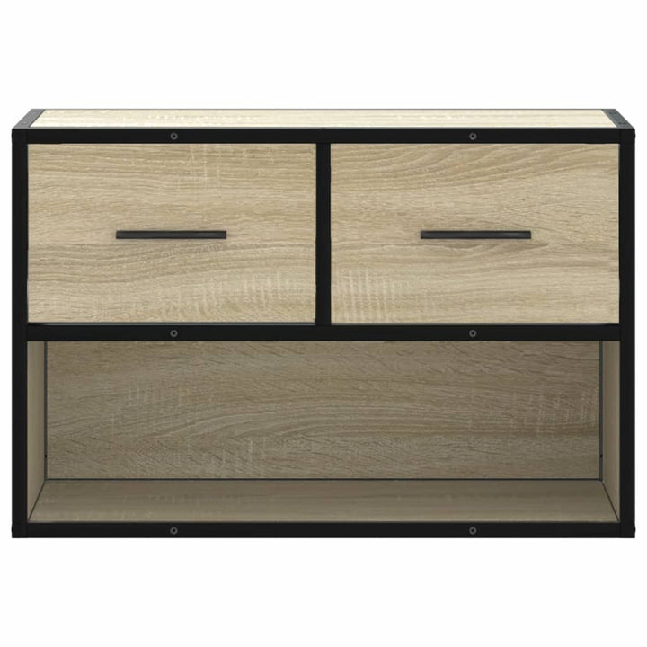 Tv-Schrank Sonoma-Eiche 60X31X39,5 Cm Holzwerkstoff Und Metall