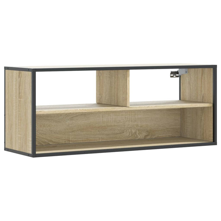 Tv-Schrank Sonoma-Eiche 100X31X39,5 Cm Holzwerkstoff Und Metall