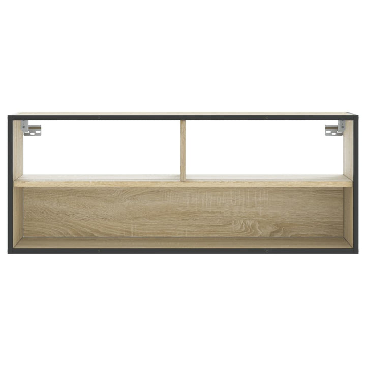 Tv-Schrank Sonoma-Eiche 100X31X39,5 Cm Holzwerkstoff Und Metall