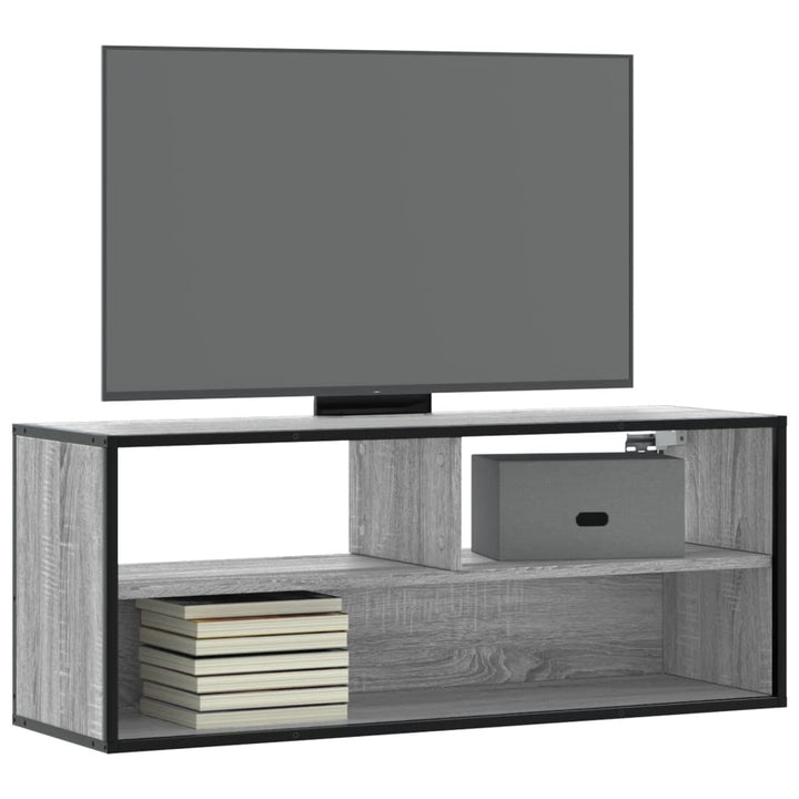 Tv-Schrank Sonoma-Eiche 100X31X39,5 Cm Holzwerkstoff Und Metall