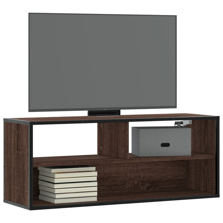 Tv-Schrank Sonoma-Eiche 100X31X39,5 Cm Holzwerkstoff Und Metall