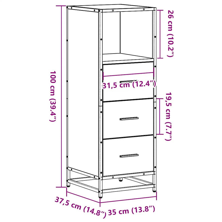 Badschrank 35X37,5X100 Cm Holzwerkstoff