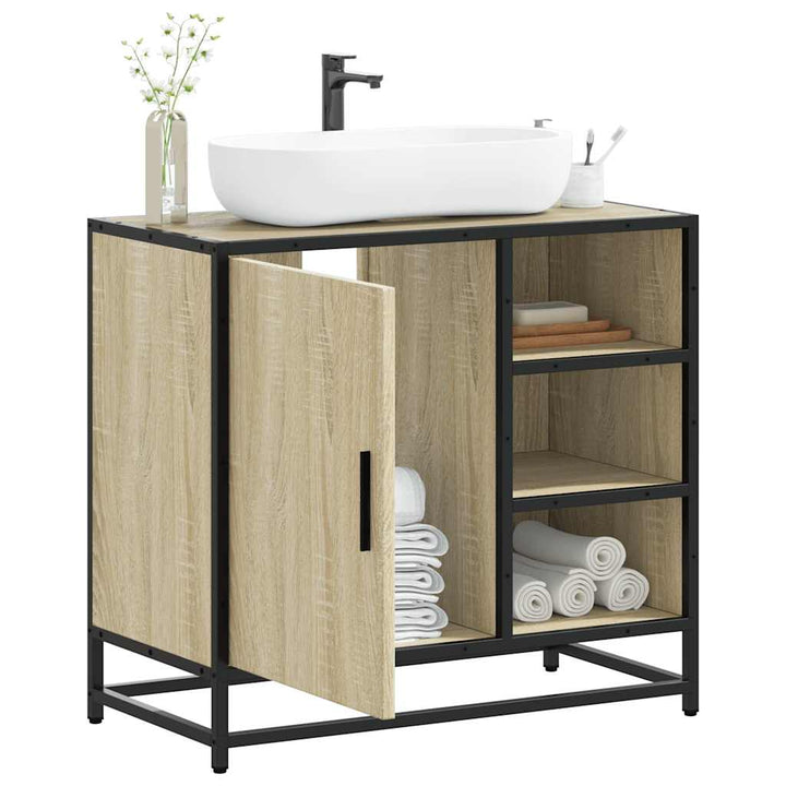 Badschrank Sonoma-Eiche 65X33X60 Cm Holzwerkstoff