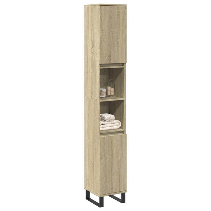 Badschrank 30X30X190 Cm Holzwerkstoff