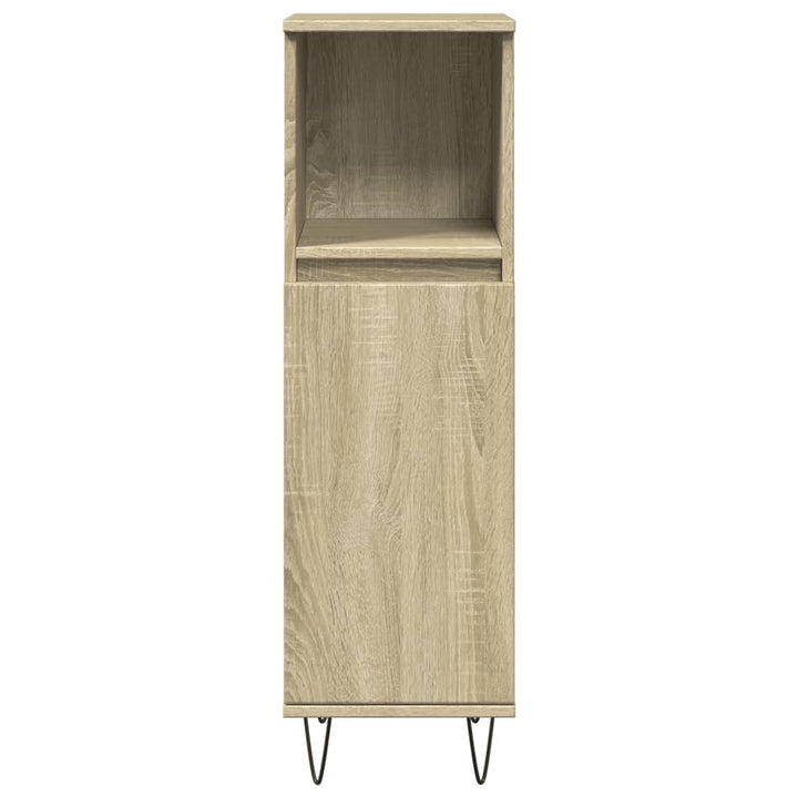 Badschrank Sonoma-Eiche 30X30X100 Cm Holzwerkstoff