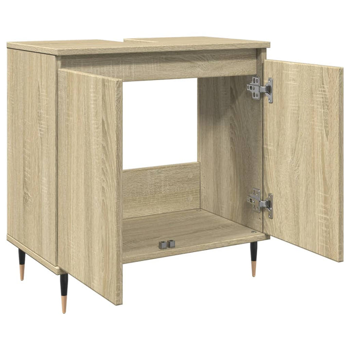 Badschrank Sonoma-Eiche 58X33X60 Cm Holzwerkstoff