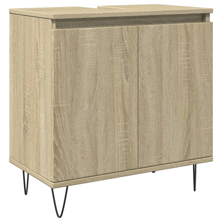 Badschrank Sonoma-Eiche 58X33X60 Cm Holzwerkstoff