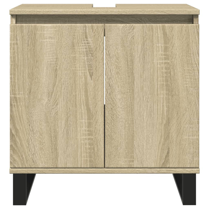 Badschrank Sonoma-Eiche 58X33X60 Cm Holzwerkstoff Taupe