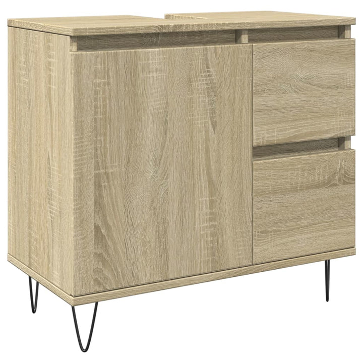 Badschrank Sonoma-Eiche 65X33X60 Cm Holzwerkstoff