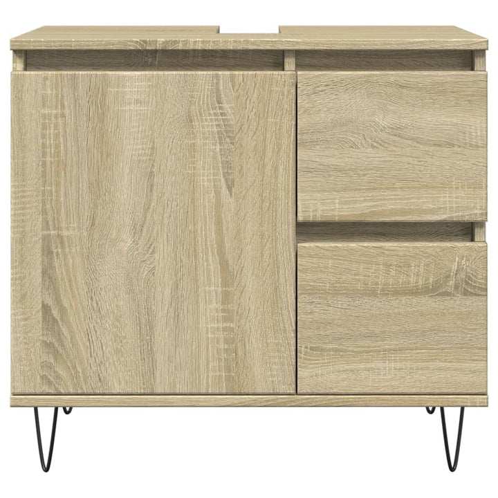 Badschrank Sonoma-Eiche 65X33X60 Cm Holzwerkstoff