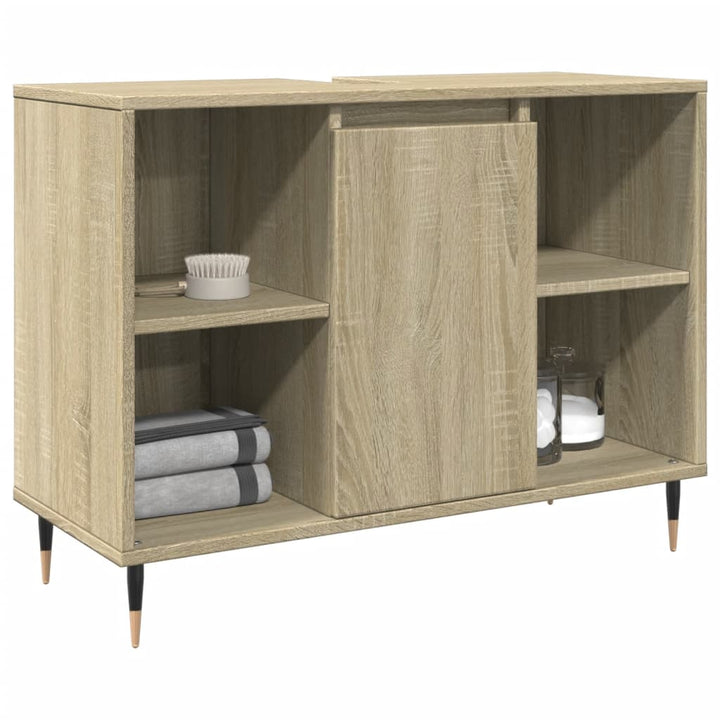 Badschrank Sonoma-Eiche 80X33X60 Cm Holzwerkstoff