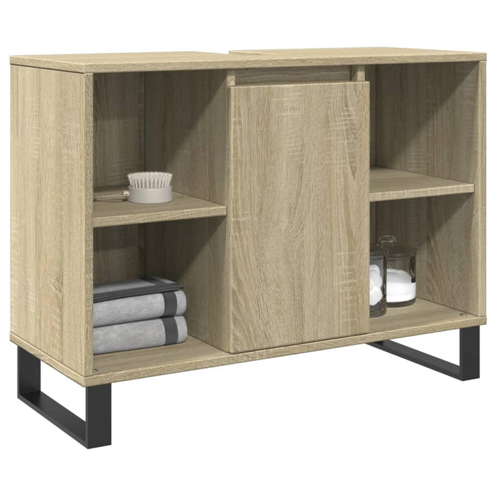 Badschrank Sonoma-Eiche 80X33X60 Cm Holzwerkstoff