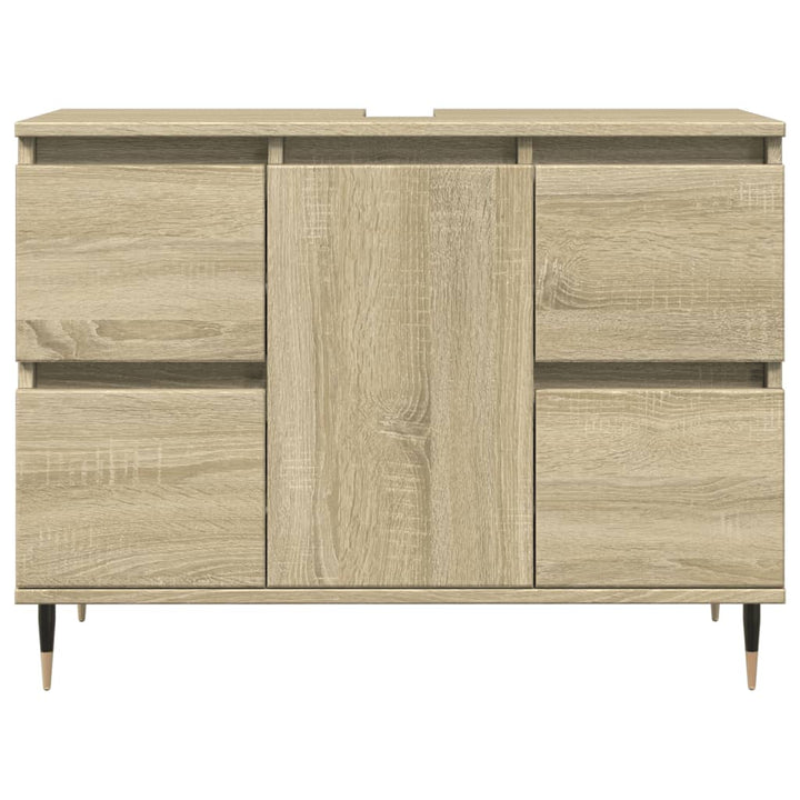 Badschrank Sonoma-Eiche 80X33X60 Cm Holzwerkstoff