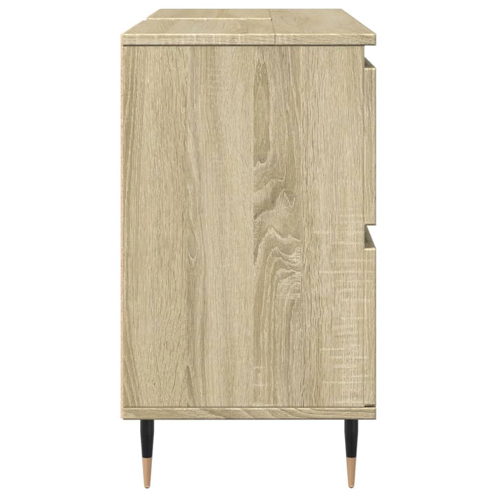 Badschrank Sonoma-Eiche 80X33X60 Cm Holzwerkstoff