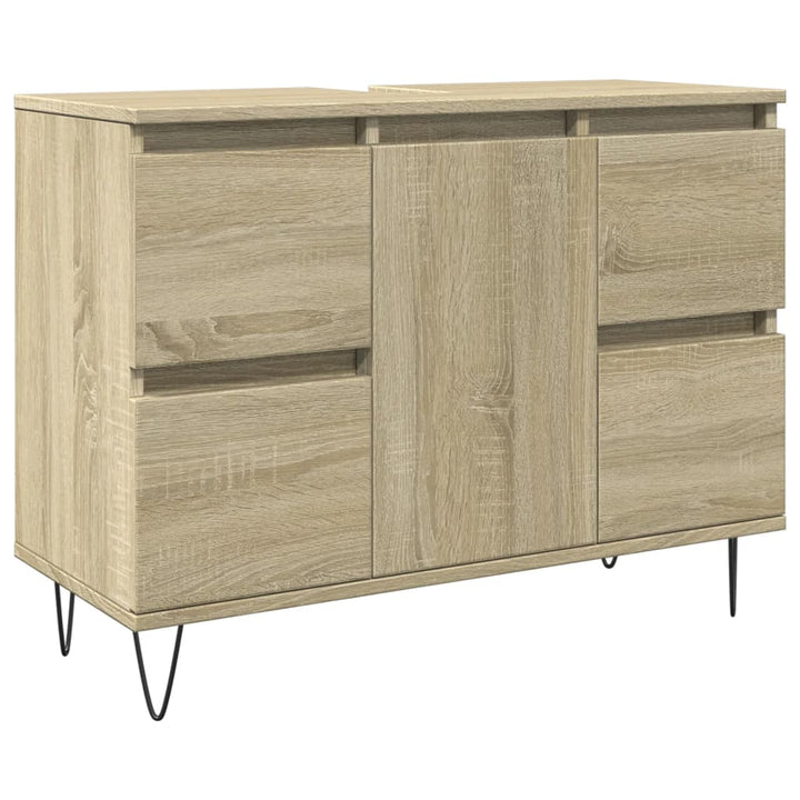 Badschrank Sonoma-Eiche 80X33X60 Cm Holzwerkstoff