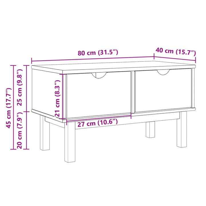 Flurbank Otta 80X40X45 Cm Massivholz Kiefer