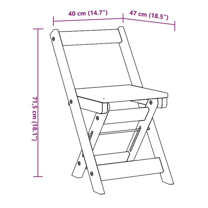 Esszimmerstühle Klappbar 4 Stk. Corona Massivholz