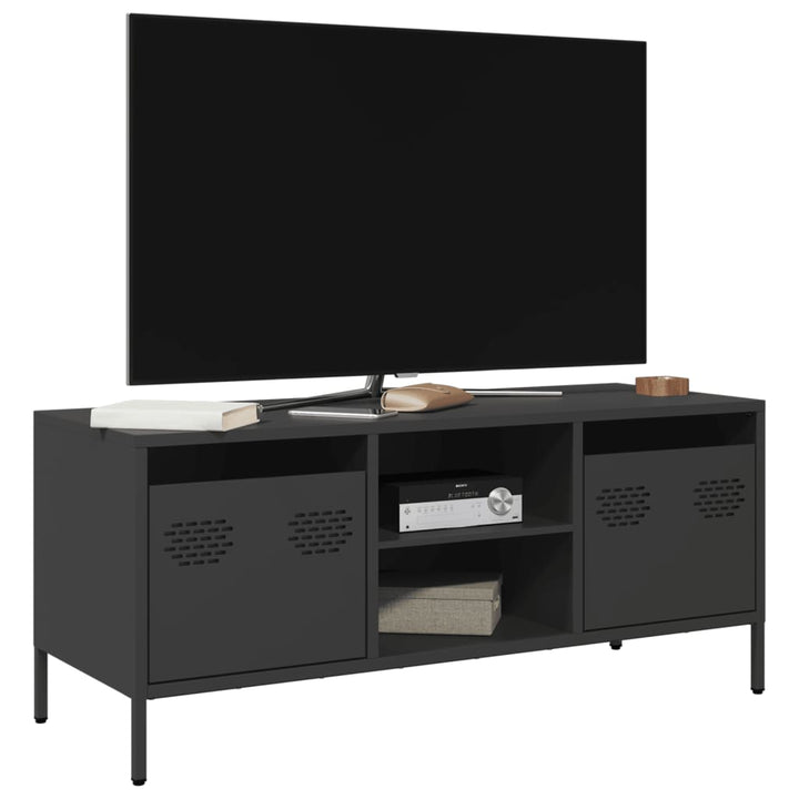 Tv-Schrank 101,5X39X43,5 Cm Kaltgewalzter Stahl