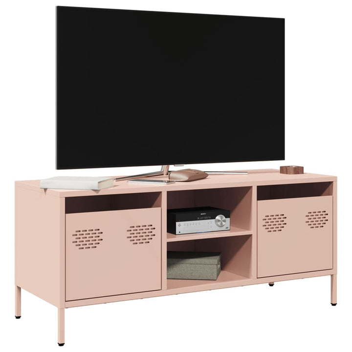 Tv-Schrank 101,5X39X43,5 Cm Kaltgewalzter Stahl