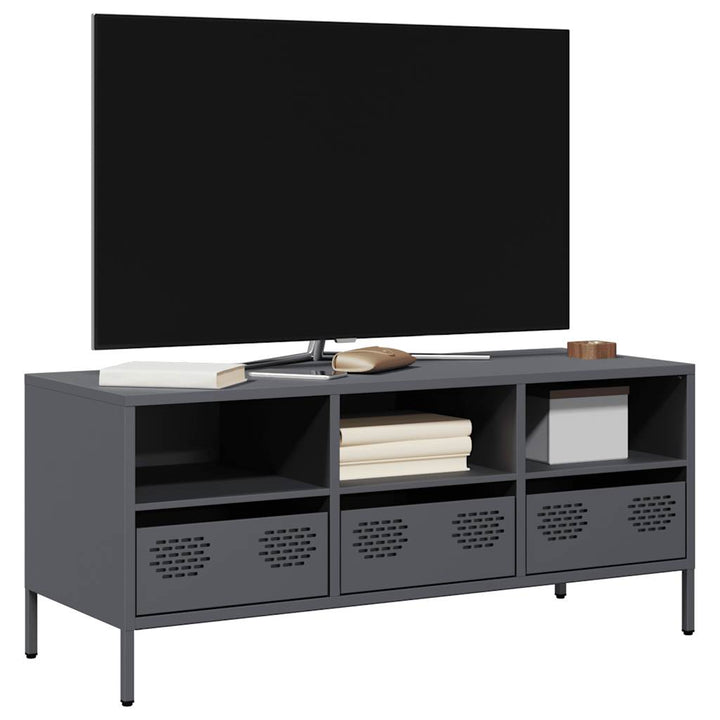 Tv-Schrank 68X39X43,5 Cm Kaltgewalzter Stahl