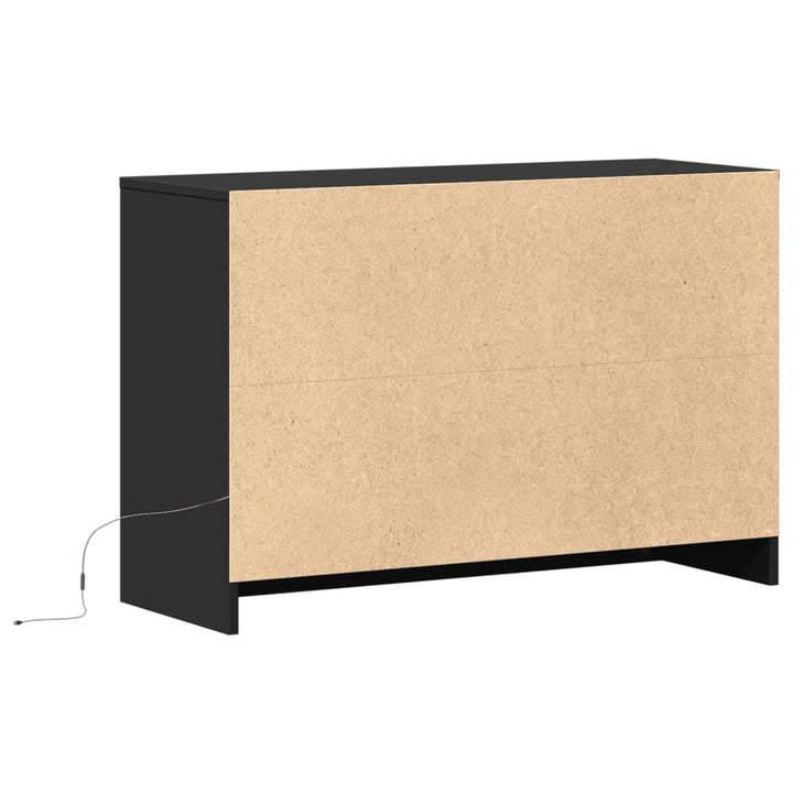 Tv-Schrank Mit Led-Beleuchtung 91X34X61Cm Holzwerkstoff