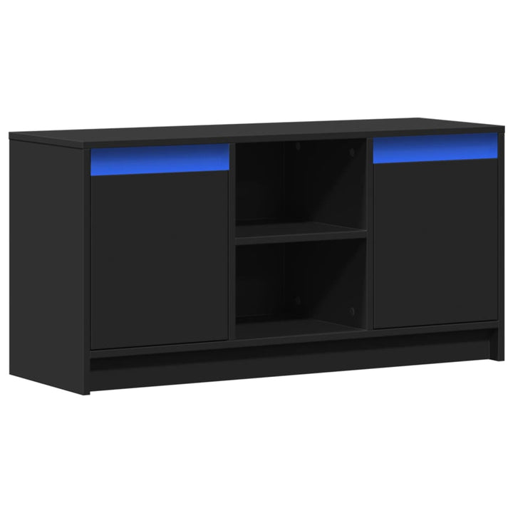 Tv-Schrank Mit Led-Beleuchtung Schwarz 100X34X50 Cm