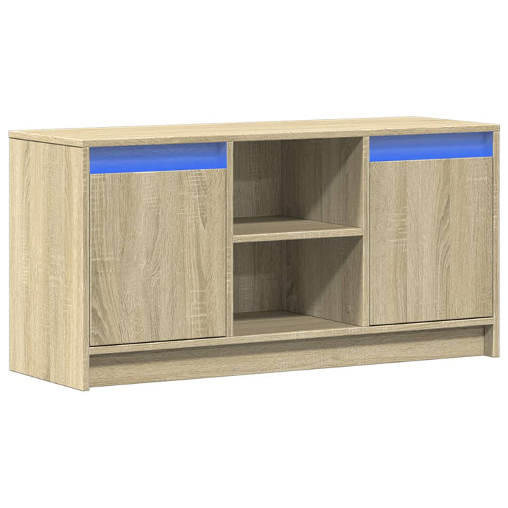 Tv-Schrank Mit Led-Beleuchtung Sonoma-Eiche 100X34X50 Cm